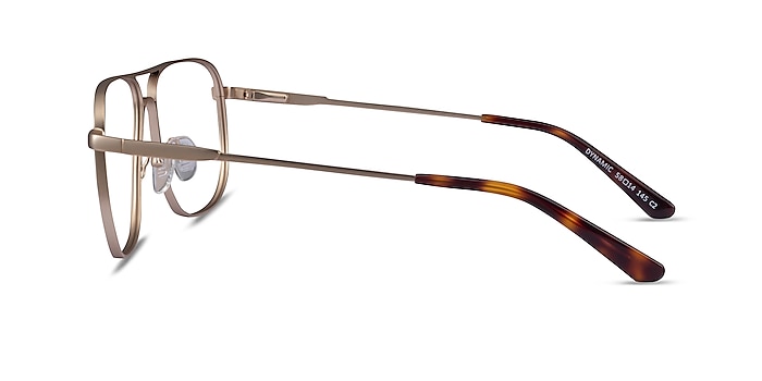 Dynamic Matte Gold Métal Montures de lunettes de vue d'EyeBuyDirect