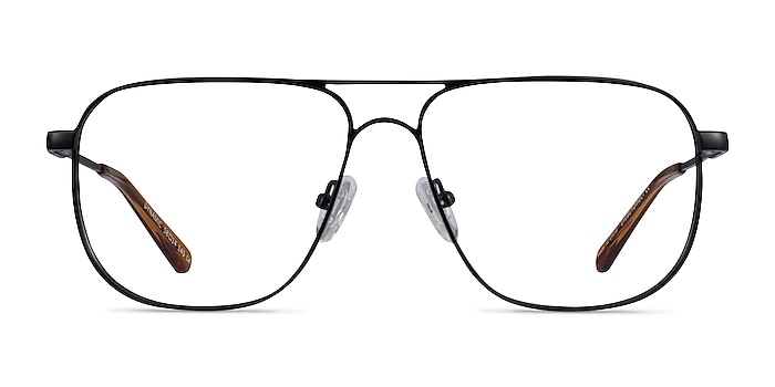 Dynamic Matte Black Metal Eyeglass Frames from EyeBuyDirect