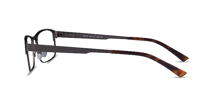 Quest Gunmetal Metal Eyeglass Frames from EyeBuyDirect