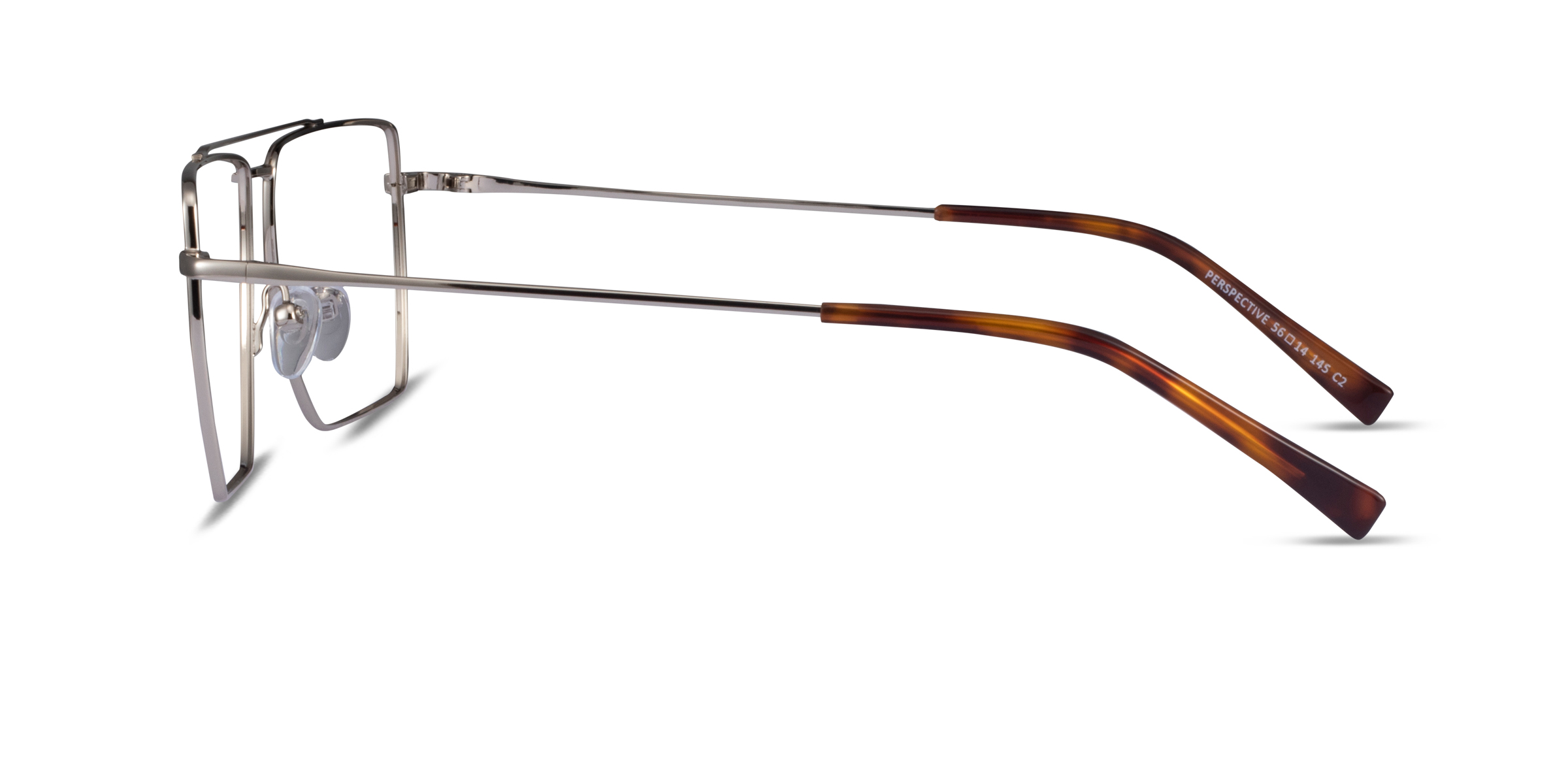 Perspective Aviator Silver Glasses for Men | Eyebuydirect