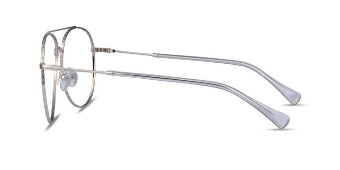Jerrie Argenté Métal Montures de lunettes de vue d'EyeBuyDirect