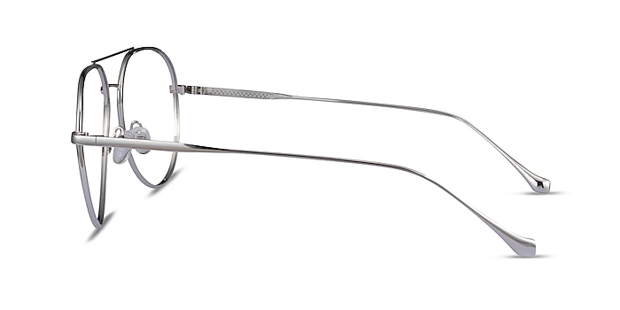 Telescope Silver Metal Eyeglass Frames from EyeBuyDirect