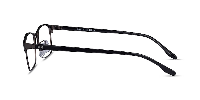 Globe Matte Gunmetal Black Acétate Montures de lunettes de vue d'EyeBuyDirect