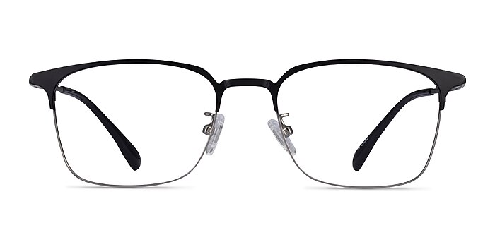 Below Black Silver Métal Montures de lunettes de vue d'EyeBuyDirect