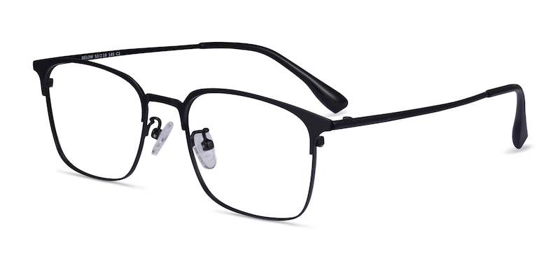 Below Rectangle Black Glasses for Men | Eyebuydirect