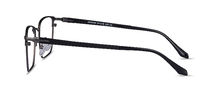 Abroad Gunmetal Black Metal Eyeglass Frames from EyeBuyDirect
