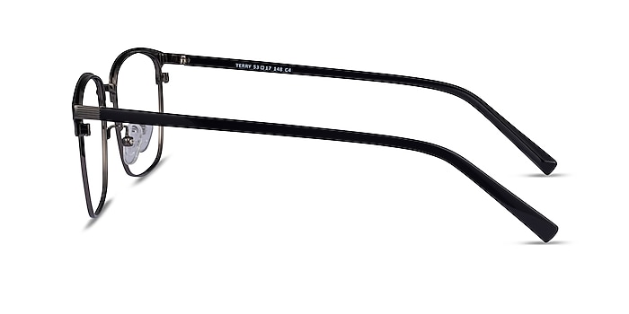Terry Black Gunmetal Metal Eyeglass Frames from EyeBuyDirect