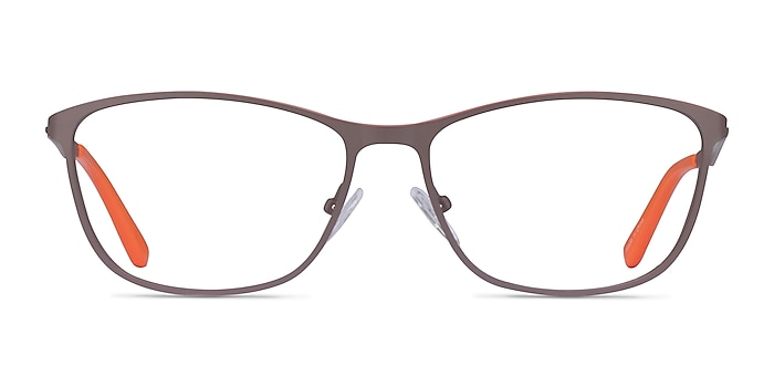 Lucas Matte Coffee Orange Metal Eyeglass Frames from EyeBuyDirect