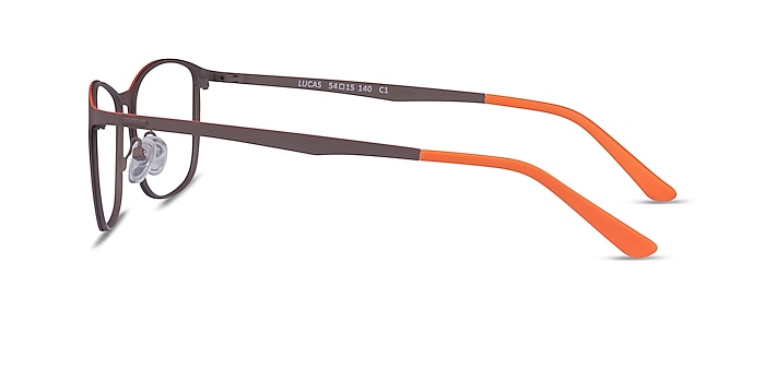 Lucas Matte Coffee Orange Métal Montures de lunettes de vue d'EyeBuyDirect