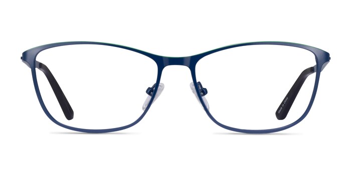 Lucas Navy Green Metal Eyeglass Frames from EyeBuyDirect