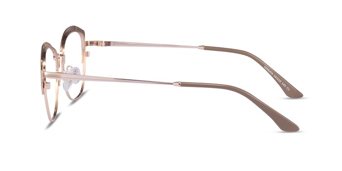 Serrata Light Brown Gold Metal Eyeglass Frames from EyeBuyDirect