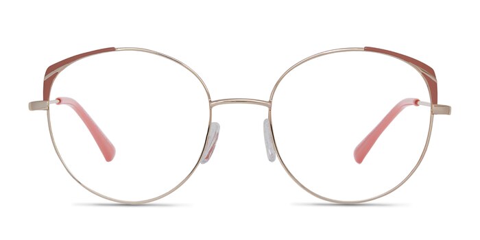 Rosewood Gold Pink Métal Montures de lunettes de vue d'EyeBuyDirect