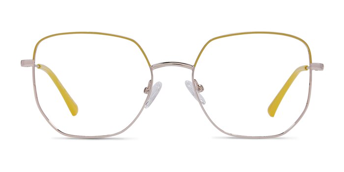 Milner Gold Yellow Métal Montures de lunettes de vue d'EyeBuyDirect
