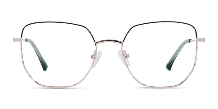 Milner Gold Green Metal Eyeglass Frames from EyeBuyDirect