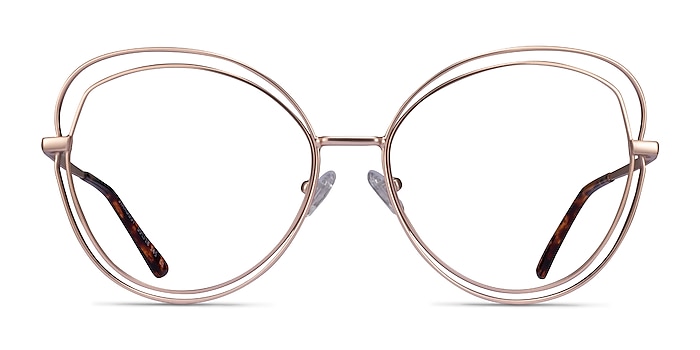 Stardust Matte Rose Gold Metal Eyeglass Frames from EyeBuyDirect