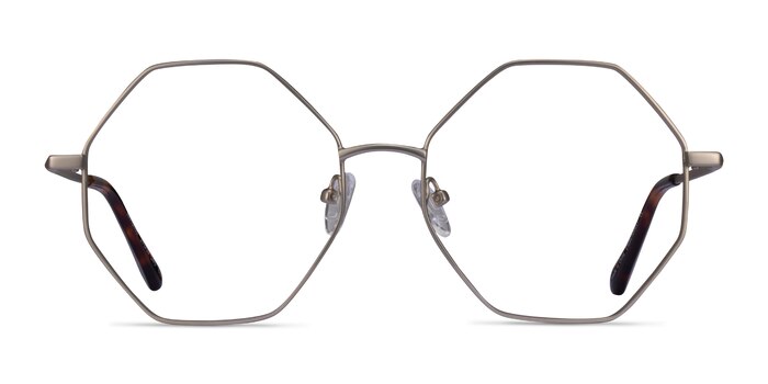 Imagine Matte Silver Métal Montures de lunettes de vue d'EyeBuyDirect