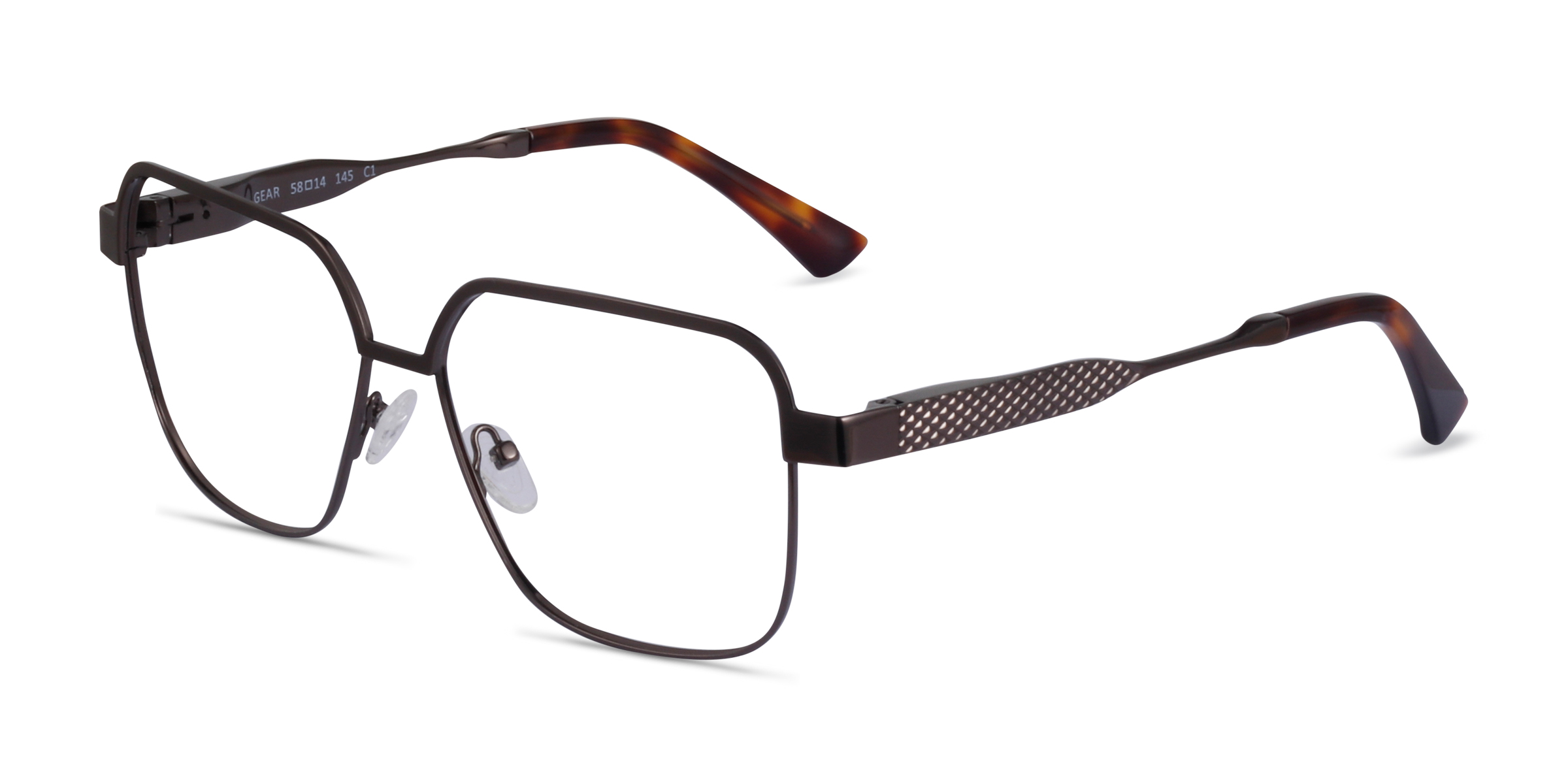 Gear Square Gunmetal Full Rim Eyeglasses Eyebuydirect