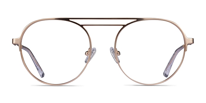 Parallel Matte Gold Métal Montures de lunettes de vue d'EyeBuyDirect
