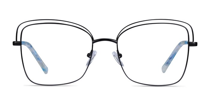Oscillate Noir Métal Montures de lunettes de vue d'EyeBuyDirect