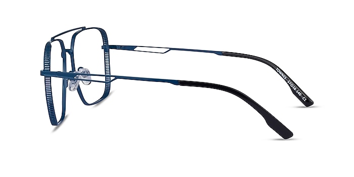 Townes Blue Metal Eyeglass Frames from EyeBuyDirect