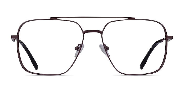 Townes Brown Black Metal Eyeglass Frames from EyeBuyDirect