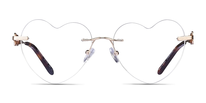 Casanova Light Gold Metal Eyeglass Frames from EyeBuyDirect