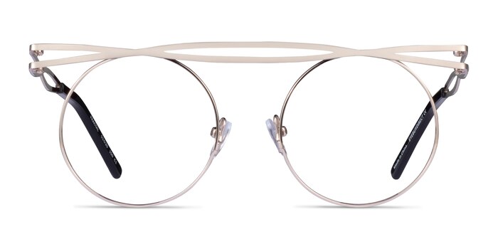 Fractal Light Gold Métal Montures de lunettes de vue d'EyeBuyDirect