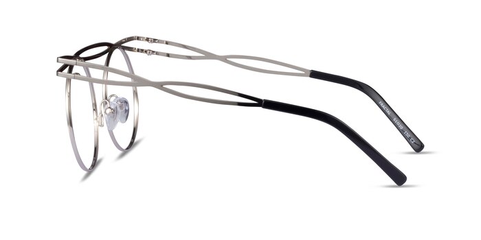 Fractal Silver Metal Eyeglass Frames from EyeBuyDirect