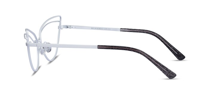 Mila Blanche Métal Montures de lunettes de vue d'EyeBuyDirect