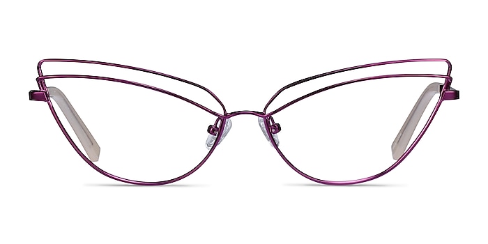 Mila Purple Metal Eyeglass Frames from EyeBuyDirect