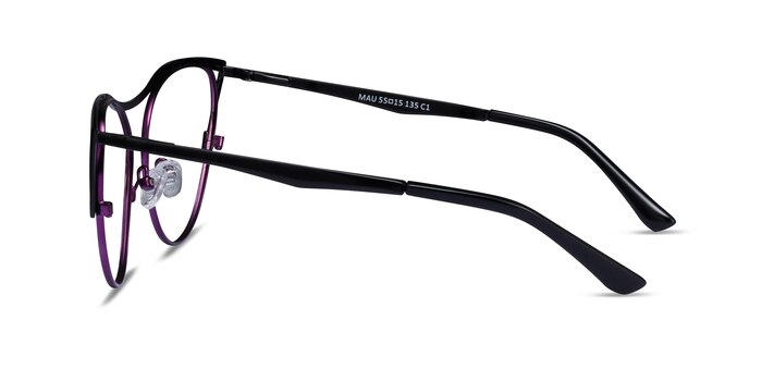 Mau Black Purple Metal Eyeglass Frames from EyeBuyDirect