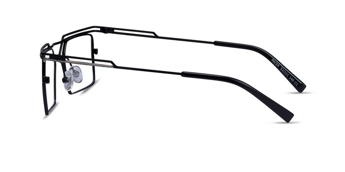 Pacer Black Silver Métal Montures de lunettes de vue d'EyeBuyDirect