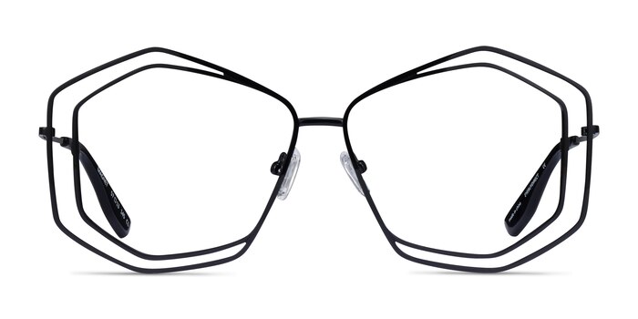 Magnet Shiny Black Métal Montures de lunettes de vue d'EyeBuyDirect