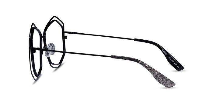 Magnet Shiny Black Metal Eyeglass Frames from EyeBuyDirect