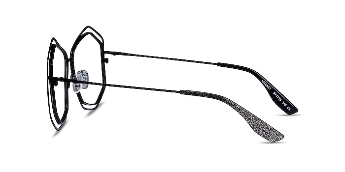 Magnet Shiny Black Metal Eyeglass Frames from EyeBuyDirect