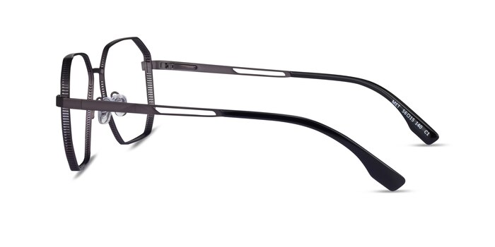 Met Gunmetal Blue Métal Montures de lunettes de vue d'EyeBuyDirect