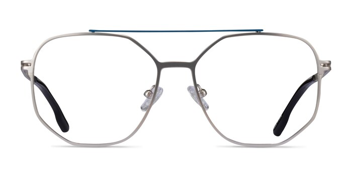 Park Silver Black Metal Eyeglass Frames from EyeBuyDirect