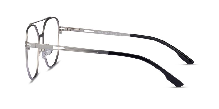 Park Silver Black Métal Montures de lunettes de vue d'EyeBuyDirect
