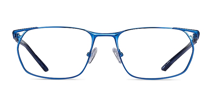 Careerist Blue Metal Eyeglass Frames from EyeBuyDirect