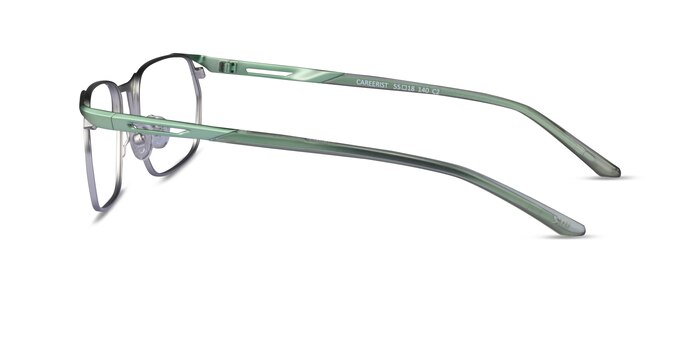 Careerist Silver Green Métal Montures de lunettes de vue d'EyeBuyDirect
