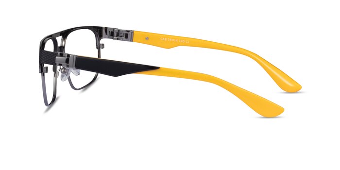 Cab Black Yellow Métal Montures de lunettes de vue d'EyeBuyDirect