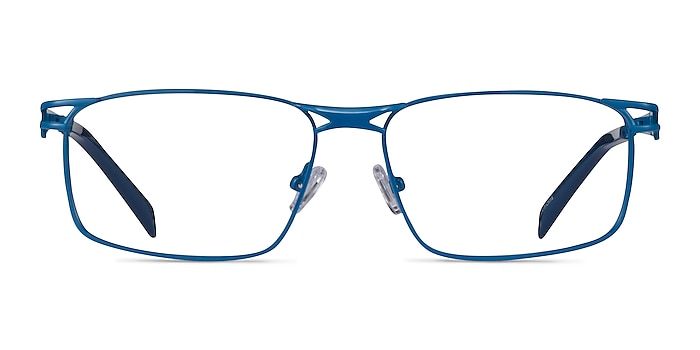 Nexus Blue Metal Eyeglass Frames from EyeBuyDirect
