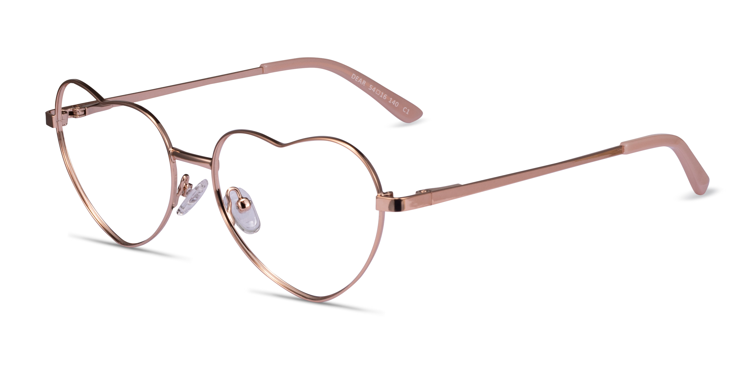 Dear Heart Shiny Rose Gold Glasses for Women Eyebuydirect