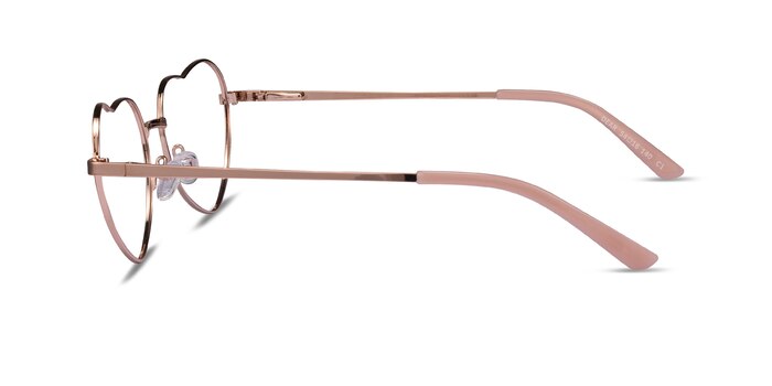 Dear Shiny Rose Gold Metal Eyeglass Frames from EyeBuyDirect