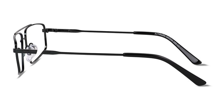 Altitude Shiny Black Métal Montures de lunettes de vue d'EyeBuyDirect