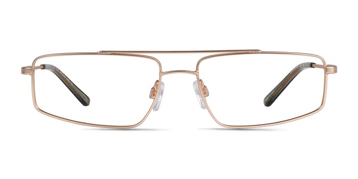 Altitude Satin Gold Metal Eyeglass Frames from EyeBuyDirect