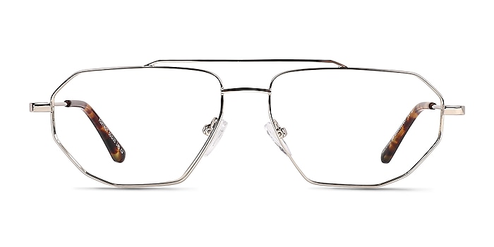 Foxtrot Shiny Gold Spotty Tortoise Metal Eyeglass Frames from EyeBuyDirect
