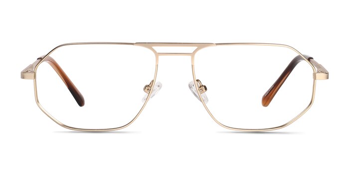 Quebec Matte Gold Métal Montures de lunettes de vue d'EyeBuyDirect