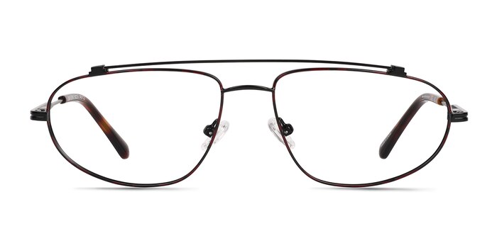 Uniform Matte Black Metal Eyeglass Frames from EyeBuyDirect