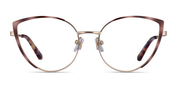 Delilah Matte Gold Tortoise Métal Montures de lunettes de vue d'EyeBuyDirect
